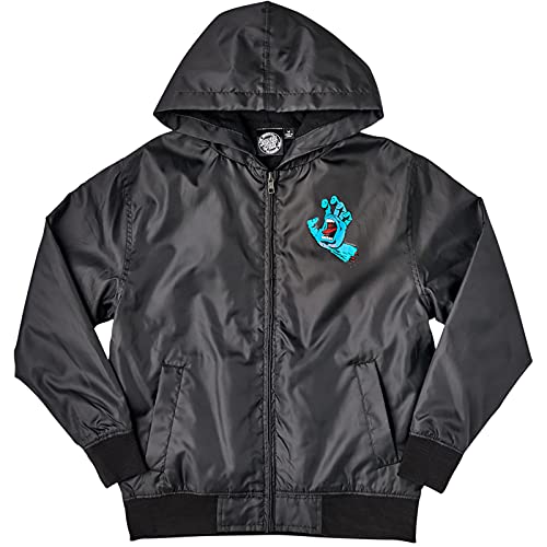 Santa Cruz Big Boys' Screaming Hand Windbreaker Jackets,X-Large,Black