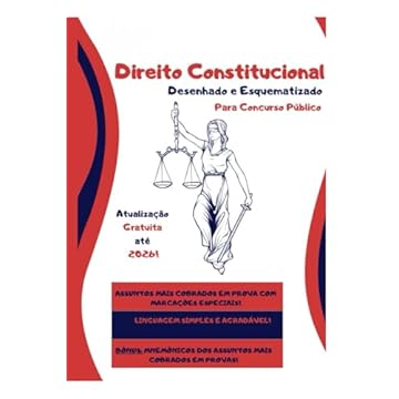 Capa do livro Direito Constitucional Desenhado e Esquematizado: Para Concurso Público (Portuguese Edition)