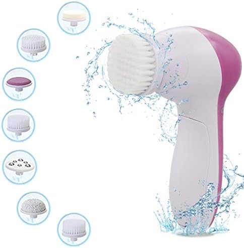 GRATINO Facial Cleansing Brush, 7-in-1 Portable and Waterproof Facial Cleanser Brush with 2 Speed Settings – Deep Cleansing, Gentle Exfoliating, Removing Make-up, Oil and Blackhead, Massaging