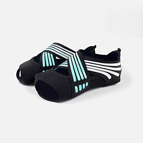 ABIRAM Yoga Socks Toeless Non-Slip Grips & Straps, for Pilates, Barre, Ballet, Bikram, Workout for Women