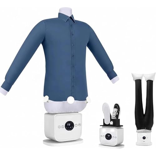 Automatic Clothes Ironing Machine with Hot Air Drying No Iron Needed Fast Dry in 1015 Minutes Smart Clothes Dryer for Shirts & Trousers Portable Garment Steamer | مكواة ملابس أوتوماتيكية
