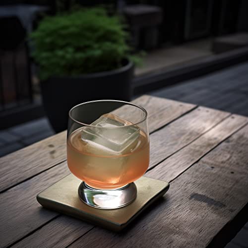 Glacio Ice Cube Molds Combo With Large 2" Square Cubes & Sphere Ball Molds - Ideal For Whiskey - Spherical Ice Tray - Ice Cube Tray Large - Square And Sphere Ice Cube Trays - Big Ice Cube Molds #TOP2