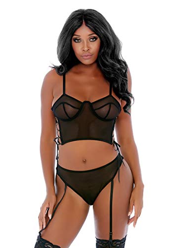 Bustier Noir Bague Me Up Forplay M au maintien optimal et galbe parfait