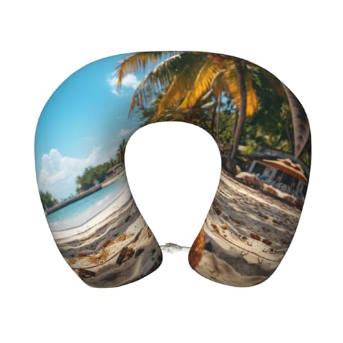 Almohada viscoelástica ergonómica para viaje 25 cm tamaño único miniatura 1