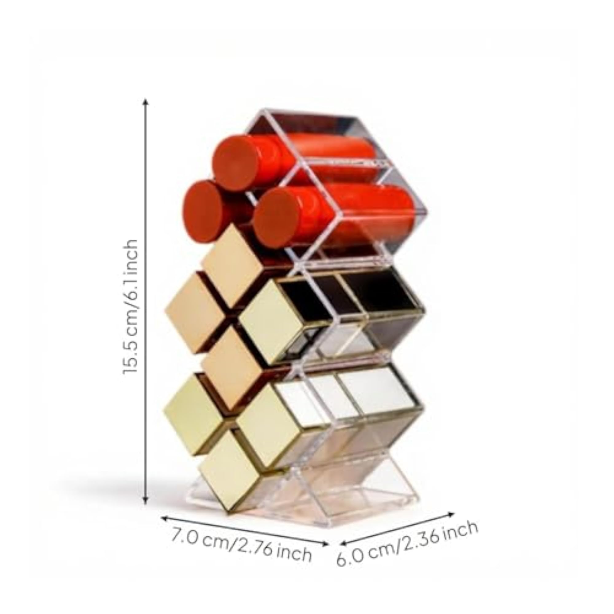 Lipstick Organizer, Multicompartment Clear Makeup Holder