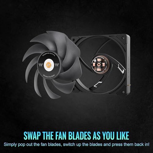 Image of Thermaltake TOUGHFAN EX12 Pro PC Cooling Fan, Magnetic Connection, Swappable Fan Blade, PWM Controlled 500~2000 RPM, Air Flow 70.8 CFM, 120mm Case /Radiator Fan (3 Pack) CL-F171-PL12BL-A