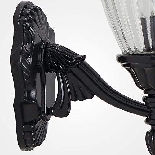 Applique murale extérieure E27 en aluminium et verre pour balcon