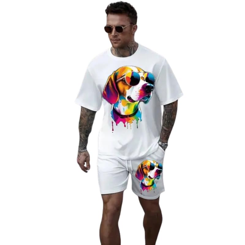 Satguru Enterprise Trendy Big Print Shorts Set for Men Cotton Co-ord T-Shirt & Shorts Combo Stylish Summer Outfit for Gym, Home, Travel & Casual Wear-image-47