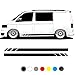 TIANAILU 2 pezzi auto strisce laterali adesivi decalcomanie, per VW Volkswagen Transporter T4 T5 T6 camper accessori per la messa a punto dell'automobile