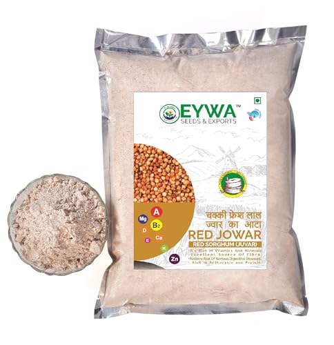 Image of Eywa Seeds & Exports Pvt Ltd Organic Red Sorghum Flour (5 Kg) For Eating And Cooking | Lal Juvar Atta | Produce Of India From Organic Farms