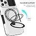 Yarxiawin Phone Case for iPhone 15 Pro Max with Ring Stand Magnetic Black fits Wireless Charger, Camera Lens Protector Cover for iPhone 15 Pro Max Case Shockproof Anti-Slip (White)