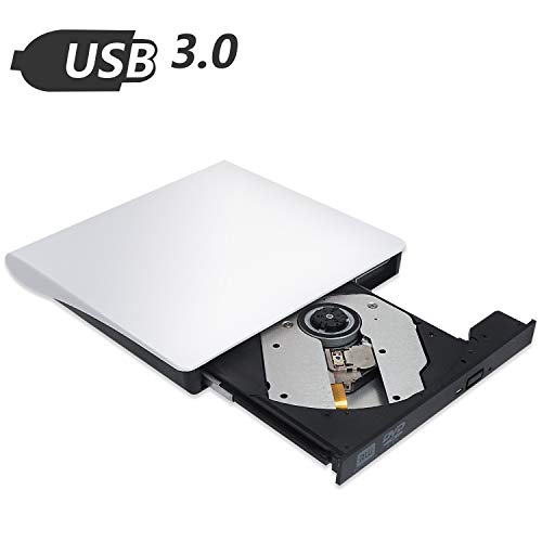 KALULI External CD/DVD Drive USB 3.0/2.0 Portable High Speed Data Transfer CD/DVD-RW Drive/Writer/Burner/Rewriter/Player