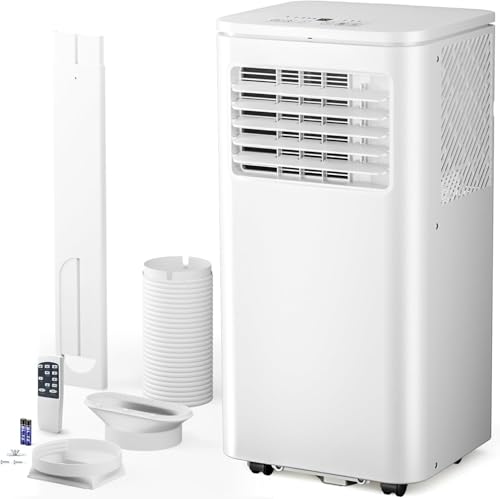 Antarctic Star 8000 BTU Portable Air Conditioner, Portable AC Unit with 4-in-1 Cooling, Dehumidifier & Fan, 24H Timer, Remote Control, Quiet Air Conditioner for Room up to 350 Sq.Ft, Easy Install