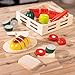 Melissa & Doug Cutting Food - Play Food Set With 25+ Hand-Painted Wooden Pieces, Knife, and Cutting Board