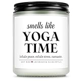 AceThrills Yoga Gifts for Women Men, Gifts for Yoga Lover - 7 Oz Lavender Scented Candles