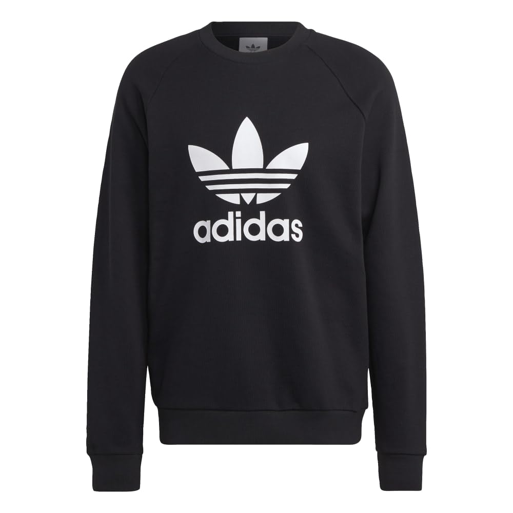 adidas Originals Men's Adicolor Classics Trefoil Crewneck, Black, Small at  Amazon Men's Clothing store