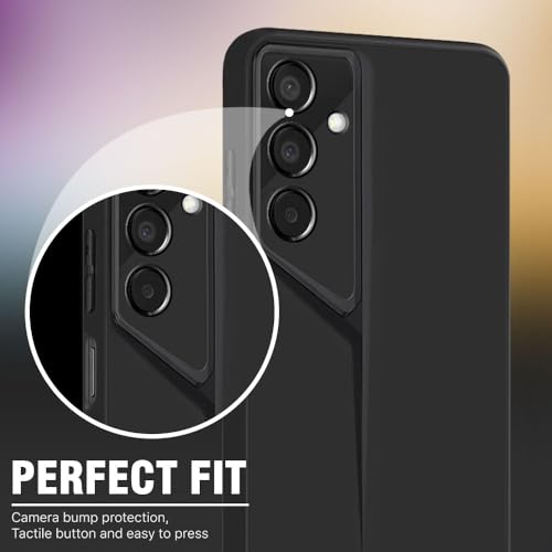 Image of WOW IMAGINE Slim Back Cover for Samsung Galaxy M15 5G Prime Edition | M15 5G | F15 5G | Blade Series Ultra Thin Case | Camera Protection | Soft Matte Silicone Flexible Mobile Case - Black
