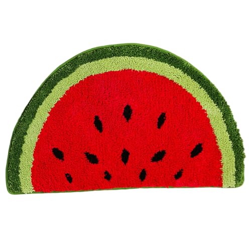 Tapis de bain doux absorbant l'eau et antidérapant pastèque - 7