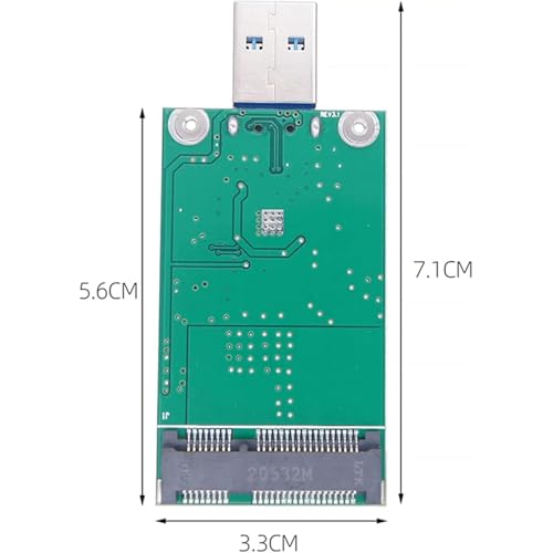 Adaptador mSATA a USB 3.0 con chip ASM225 miniatura 2