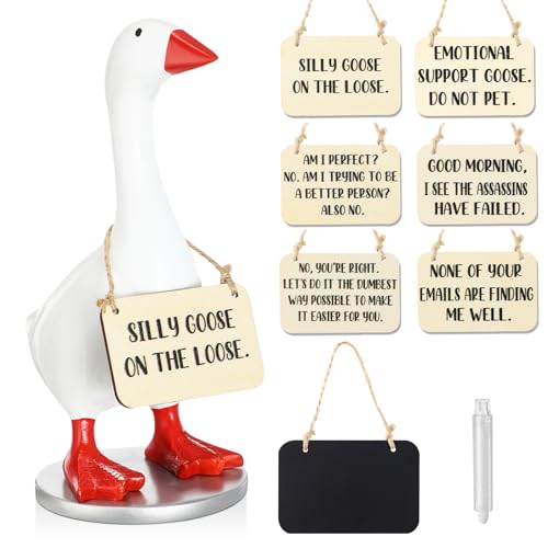 Relaxweex Magnetic Goose Key Holder Gift, Motivation Quotes, 9 Pcs
