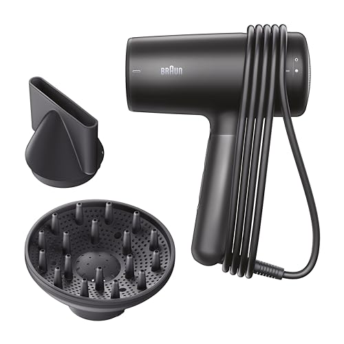 Sèche-cheveux Braun HD4.2, sèche-cheveux haute performance avec diffuseur et un concentrateur,...