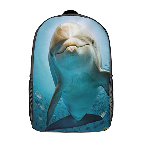 Sac à dos d'école ados motif dauphin imprimé 3D sac de mode fille garçon
