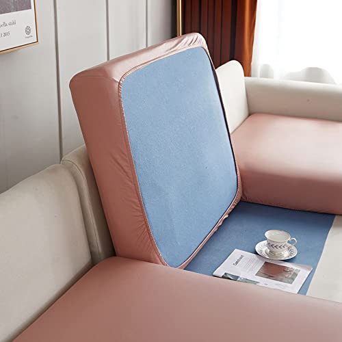 BOLUXIU Housse de Coussin de siège de canapé élastique Housse de Coussin en Faux Cuir Housse de Coussin de canapé élastique Haute élastique imperméable à l’Eau et à l’Huile Cover