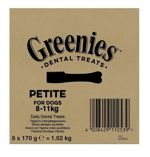 GREENIES Dental Treats Petite für Hunde von 8-11kg, 6 x 170g