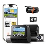 70mai Dash Cam Auto A510 Full-HD con Scheda SD da 64GB, 1944P Doppio Dashcam con GPS e WiFi, Visione Notturna, Registrazione in Loop, Modalità Parcheggio 24H, Controllo Tramite App, Massimo 256GB