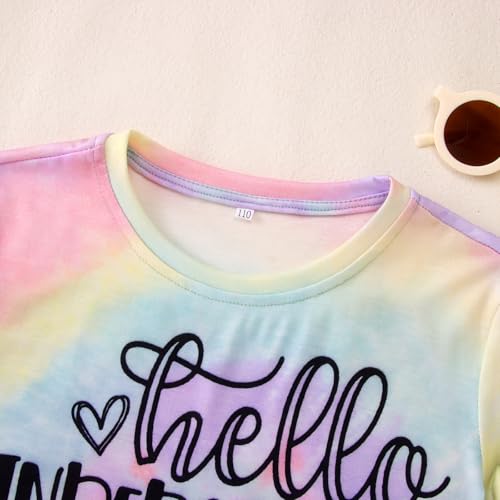 Image of MODNTOGA Kid Girl Boy First Day of School Shirt Back to School T-Shirt Hello Kindergarten 1st 2nd 3rd Grade Graphic Tee Tops