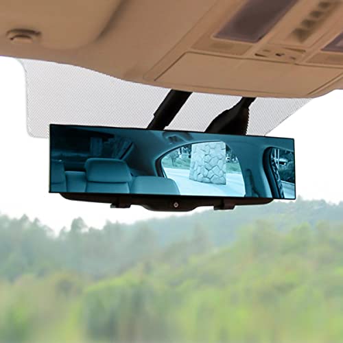 Car Rear View Mirror, Clip-On Panoramic Wide Angle Interior Auto Rearview Mirror, Anti-Glare Hd Clear Convex Surface, 12 Inch Reduce Blind Spot Effectively For Suv, Truck, Car (Rectangular/Blue) #TOP5