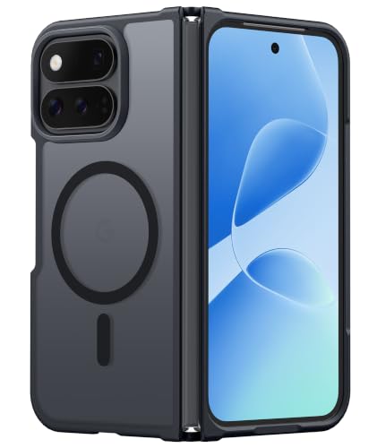 Image of FNTCASE for Google 11 Pro Fold Case, Fit for Magsafe, Translucent | 14FT Military Grade Drop Proof, Protective Tough Phone Cover, Anti Slip, Matte, Black