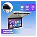 JDXQBLD 22 Inch Car Roof Monitor TV Flip Down 1080P Video Player IPS Ceiling Display Screen 16 Colors Ambient Lights SD HDMI FM Easy Setup for Trips，Beige