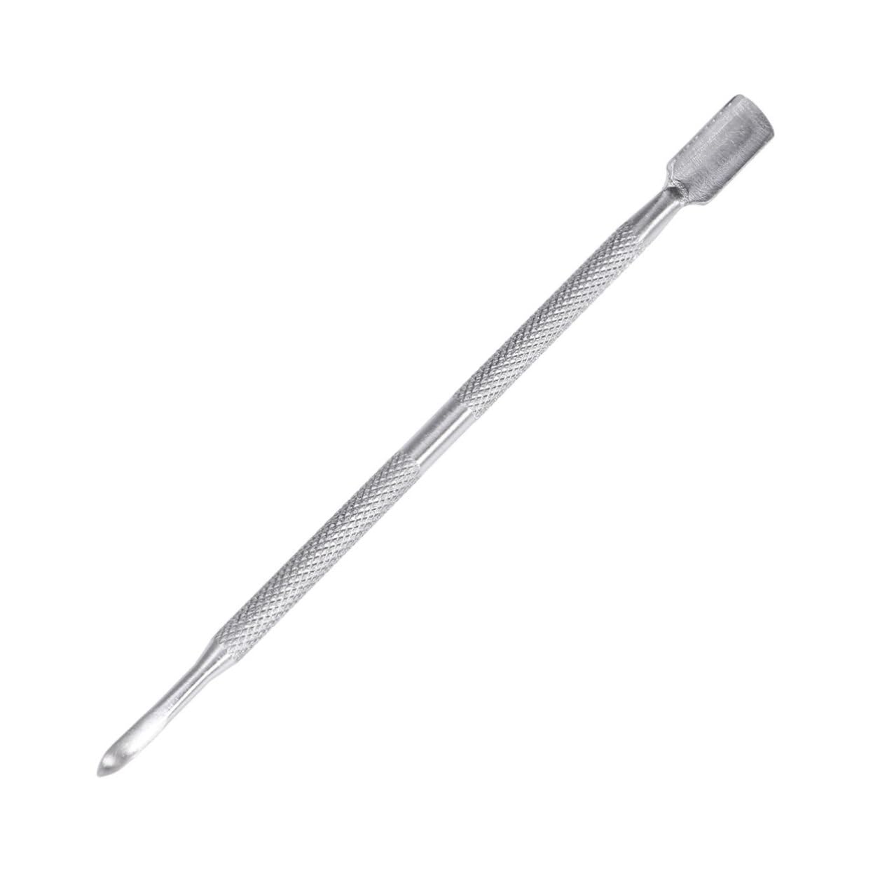 FRCOLOR Professional Nail Cuticle Pusher Exfoliating Tool Nail Art Polisher Dual Sided Stainless Steel Stick Easy to Use