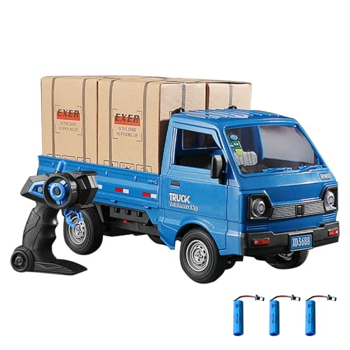 Hylukon Ferngesteuertes Auto, 1/16 2,4 GHz RC Truck, Ferngesteuerter LKW mit Heckabteil, Transport von Gütern, RC Auto Remote Control Truck