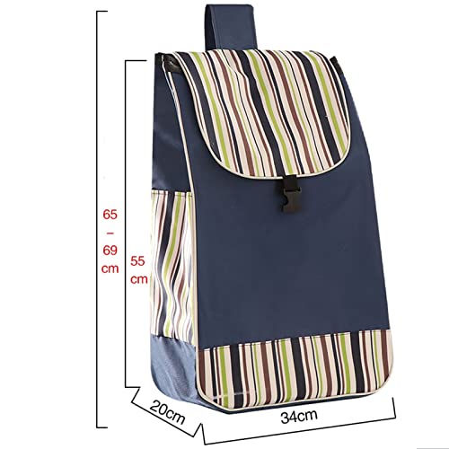 Einkaufstrolley-Ersatztasche - 37L Wiederverwendbare Einkaufswagentaschen, Faltbare Multifunktionale Einkaufstasche… – Bild 3