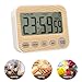 Woodgrain Kitchen Timer, Accurate User Friendly Study Timer with Precise Countdown Functionality for Cooking Kids Classroom Studying Learning