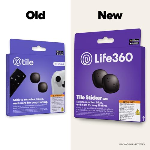 Tile by Life360 Sticker Bluetooth Tracker (2-Pack, Black) — view 2