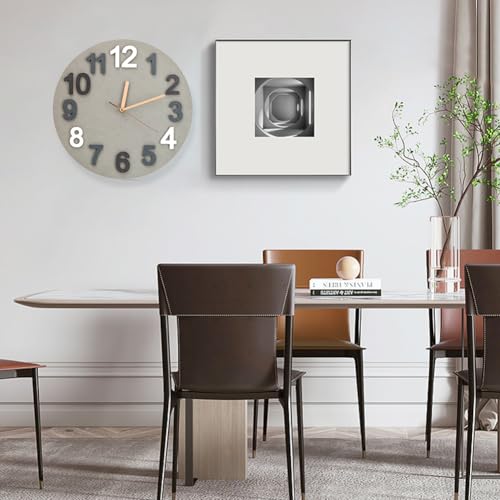 Gohytal Wall Clock, 30 cm Large Wall Clock, No Ticking Noise, Modern