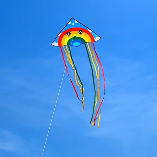 image for Honbo Huge Rainbow Delta Kites for Kids and Adults-60 Wide with 9.5' L
