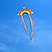 Huge Rainbow Delta Kites for Kids and Adults-60 Wide with 9.5' Long Tail- Easy Flyer - Kit Line and Swivel Included- Good for Outdoor Games and Summer The Beach Toys for Kids