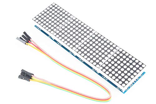 Noyito Max7219 Dot Matrix Module 4 In 1 Display Module Blue Red Green Three Colors With 5Pin Wire - Upgrade (Blue) #TOP7