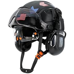 Black Helmet Dual Visor and Earmuffs Kit