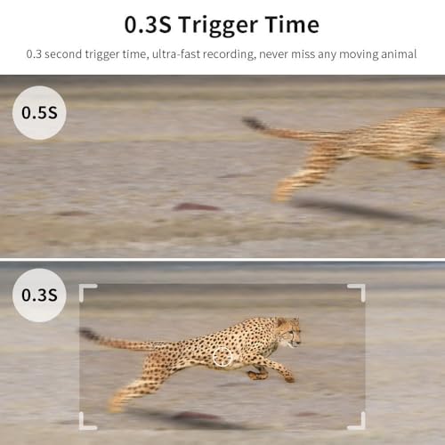 Image of T9 4G Trail Camera with Solar Panel, 2.7K Video, 14MP Photos, IR Night Vision, GPS, 0.35s Trigger Speed IP66 Waterproof, Live View Remote APP Access for Wildlife, Farm and Forest Security