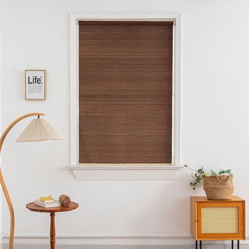 OSONA 竹製スクリーン ロールスクリーン 丈200cm 幅120cm 天然竹すだれ 竹のカーテン チェーン式 竹簾 室内 目隠し 簡単取付け つっぱり式 穴あけ不要 遮光 遮熱 UVカット 涼しい 間仕切り遮光ブラインド 暑さ対策 レストラン 廊下 リ