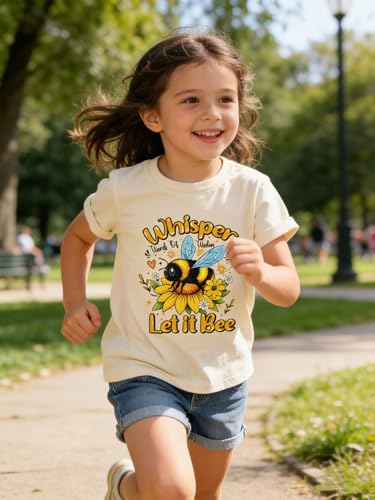 Image of Funnycokid Little Girls T Shirt for Toddler 3-7 Years Kids Tee Graphic Short Sleeve Clothes Tops