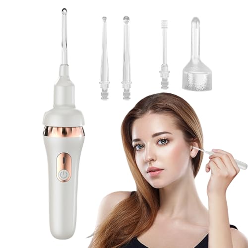 Glugahrif Nettoyeur électrique de cérumen, Outil d'extraction de avec Pointe, Portable avec Aspiration puissante pour Adultes et à la Maison et au Bain