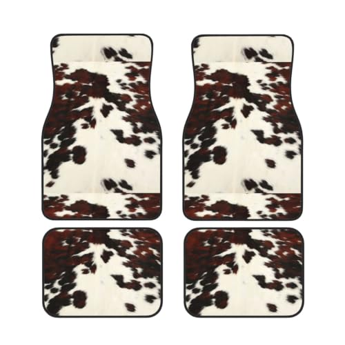 Alfombrillas de coche con estampado de vaca juego de 4 piezas de neopreno
