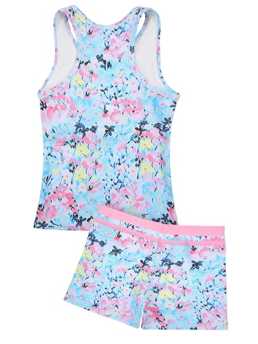Image of Uhnice Girls Swimsuit Two Piece Tankini Swimwear with Boyshort