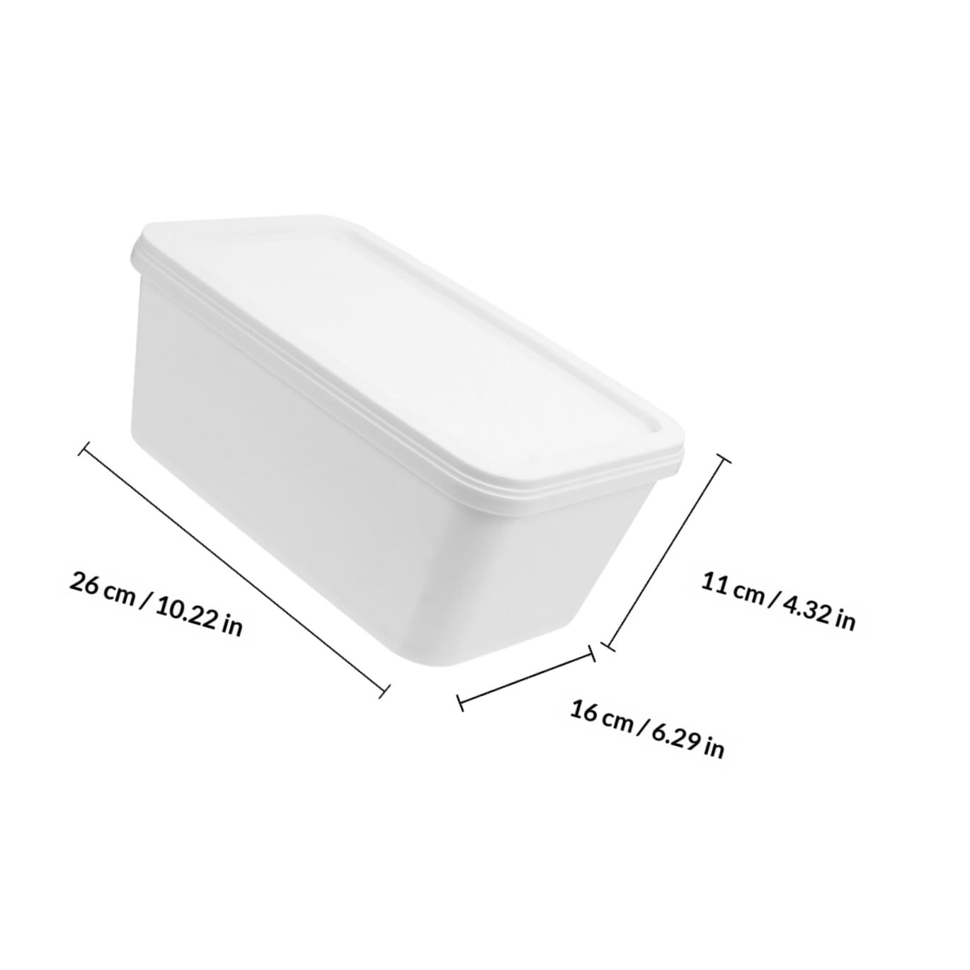 SOLUSTRE Eiscremebox 2 Stück 3 Liter Weiß Kunststoff für Gefrierfach